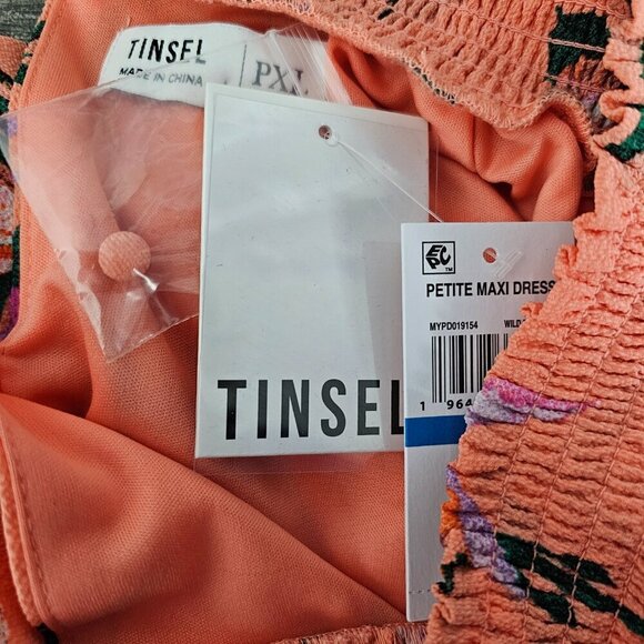 TINSEL Smocked Mock-Neck Blouson Floral Maxi Dress - Picture 4 of 12